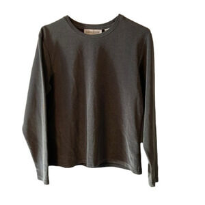 VALERIE Stevens Grey Shine Long Sleeve Medium Top